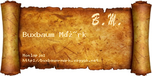 Buxbaum Márk névjegykártya